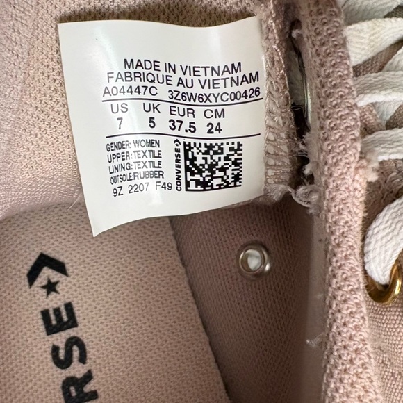 Converse Chuck Taylor All Star Mid Top Sneakers Pink High Rose Gold Skate Shoe - Picture 13 of 13